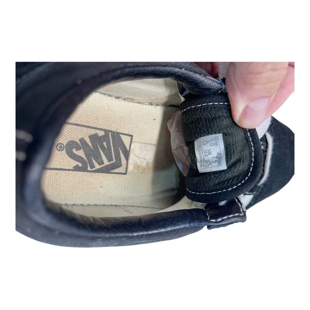 Vans Off The Wall Men's 6‎ Women's 7.5 Black Skater Shoes